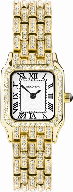Sekonda Classic Monica Ladies 22mm Quartz Watch in White with Analogue Display, and Alloy Strap