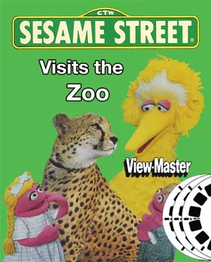 Sesame - Visits The Zoo - Sesame Characters Compatible to ViewMaster 3 Reel Set
