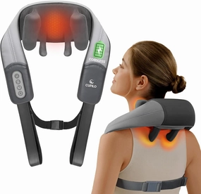 Shiatsu Neck and Shoulder Massager with Heat - FSA or HSA Eligible, Cordless 4D Deep Tissue Kneading Massager, Rechargeable Massage for Neck, Shoulder and Back, Ideal Gifts for Women,Men