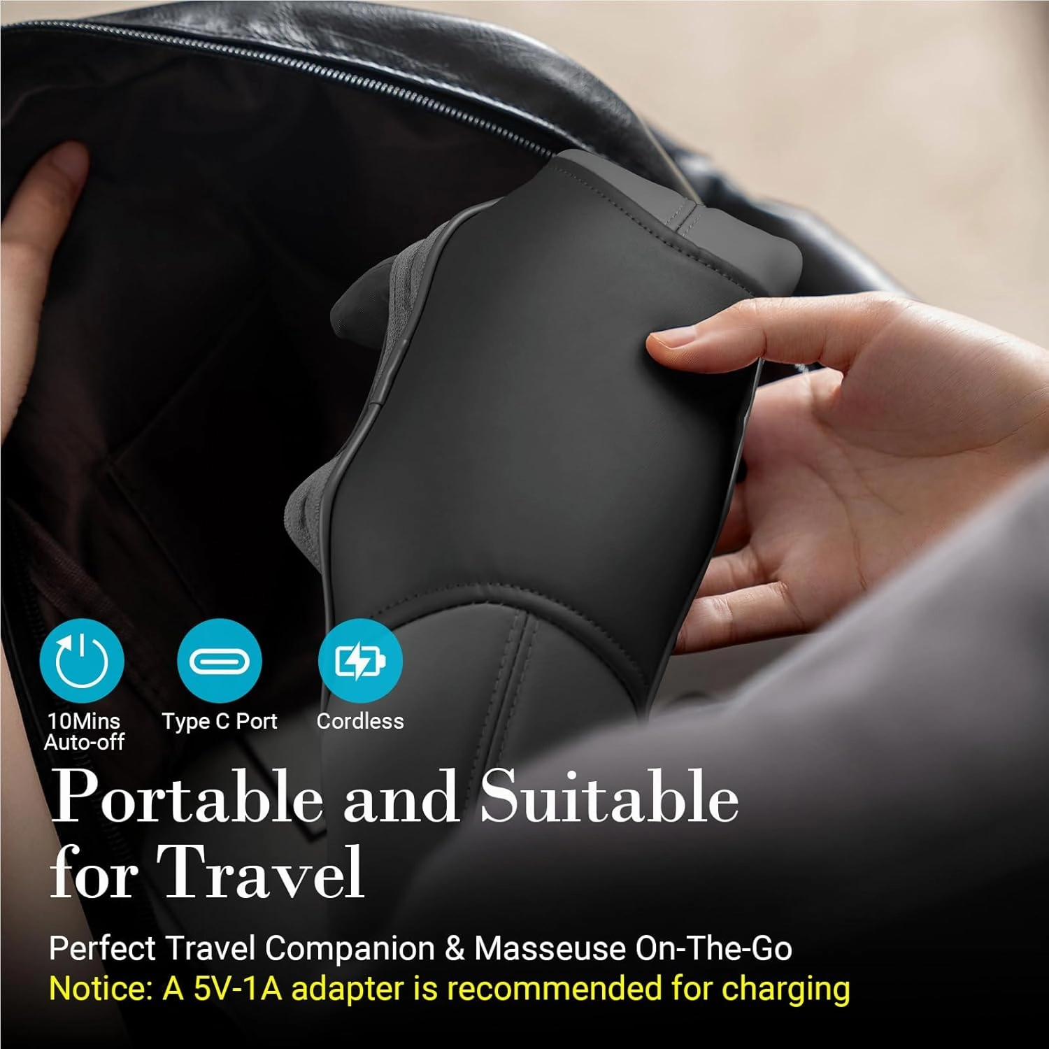 Shiatsu Neck and Shoulder Massager with Heat - FSA or HSA Eligible, Cordless 4D Deep Tissue Kneading Massager, Rechargeable Massage for Neck, Shoulder and Back, Ideal Gifts for Women,Men