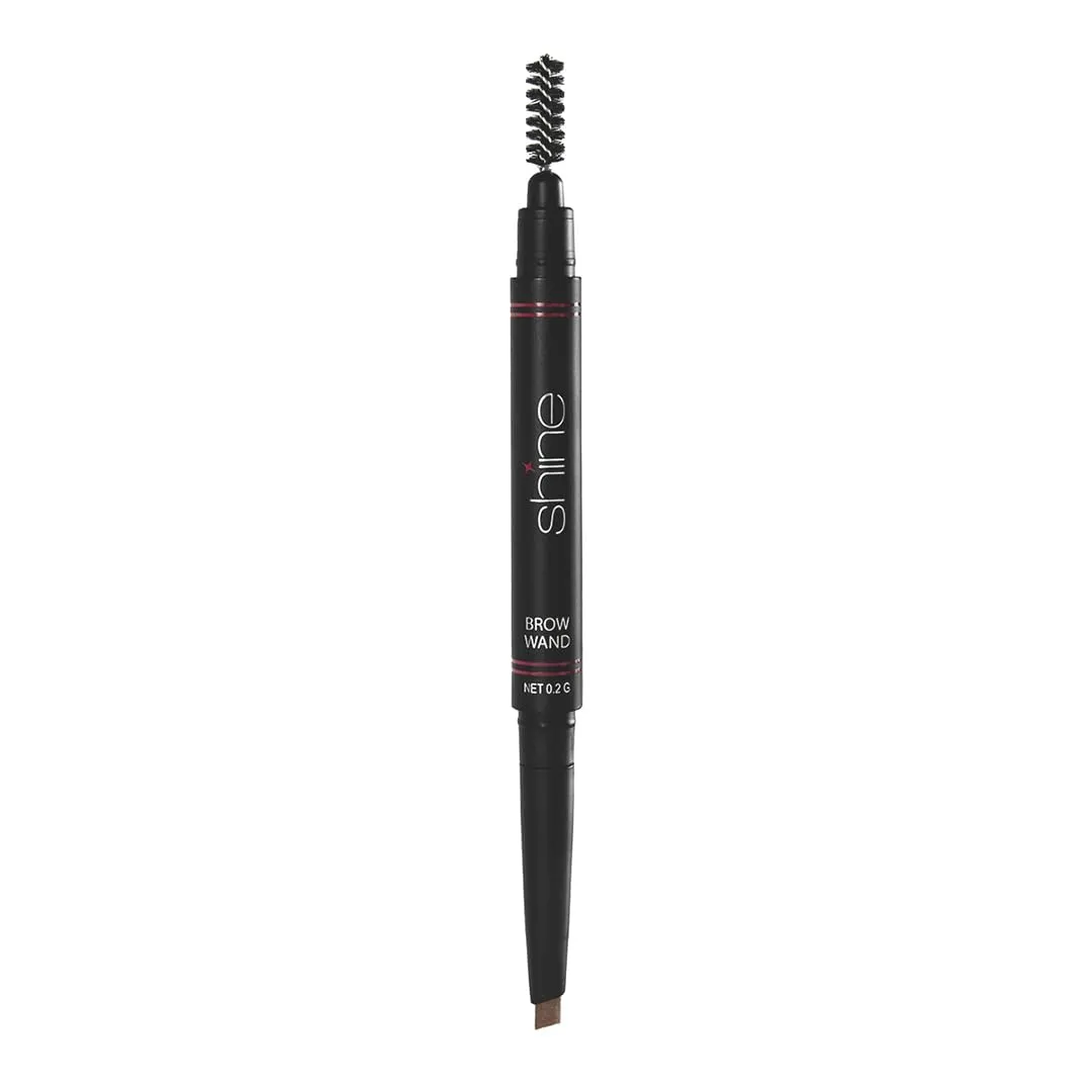 Shine Cosmetics Brow Wand - Brow Pencil, Dual-Sided, Precise, Fine Tip, Shapes, Defines, Fills Brows, Contours, Combs, Tames (Virtue)