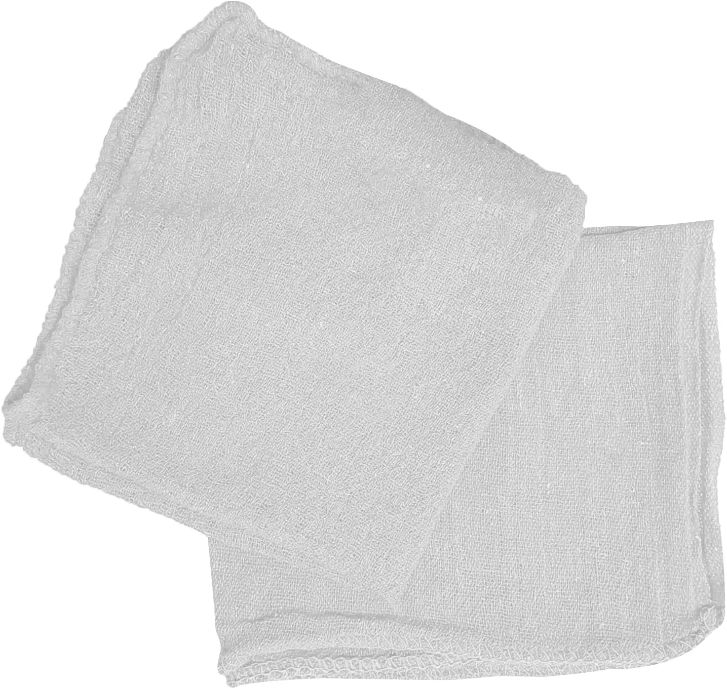 Shop Towels - Bulk Cleaning Towel in a Bag, Mechanic Cotton Wipes for Car Maintenance, Auto Mechanics & Garage, Wipe Grease & Oil, Machine Wash & Reusable (White, 50-Pack)