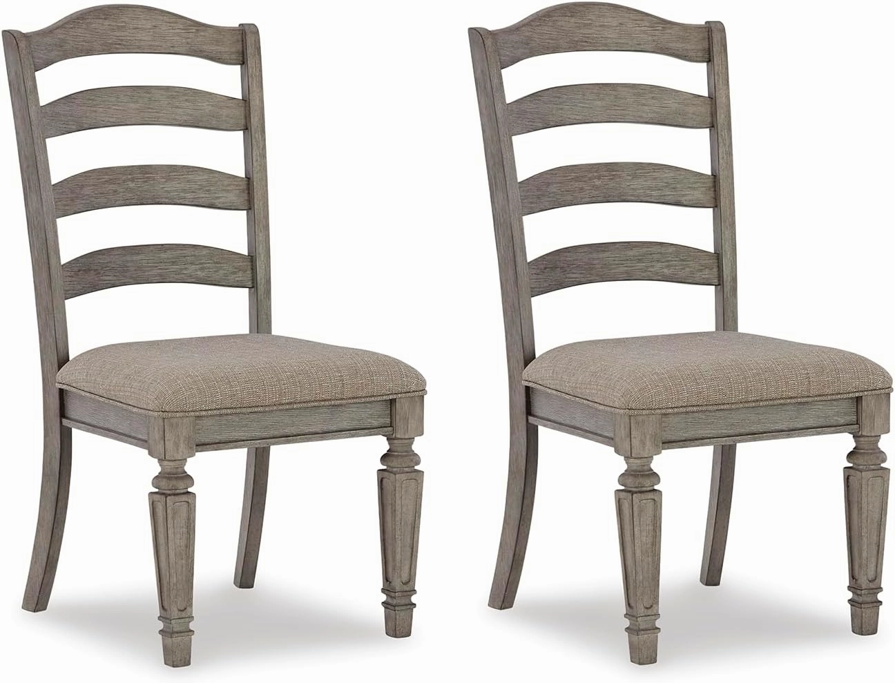 Signature Design by Ashley Lodenbay Classic Farmhouse Weathered Dining Chair, Set of 2, Antique Gray
