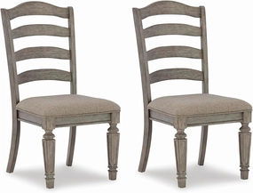 Signature Design by Ashley Lodenbay Classic Farmhouse Weathered Dining Chair, Set of 2, Antique Gray
