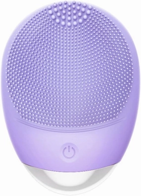 Silicone Face Scrubber, Facial Massager, Deep Makeup Removal Vibrating Massage Gentle Rejuvenation and Lifting Firming, for Mom Wife Best Friend,Purple
