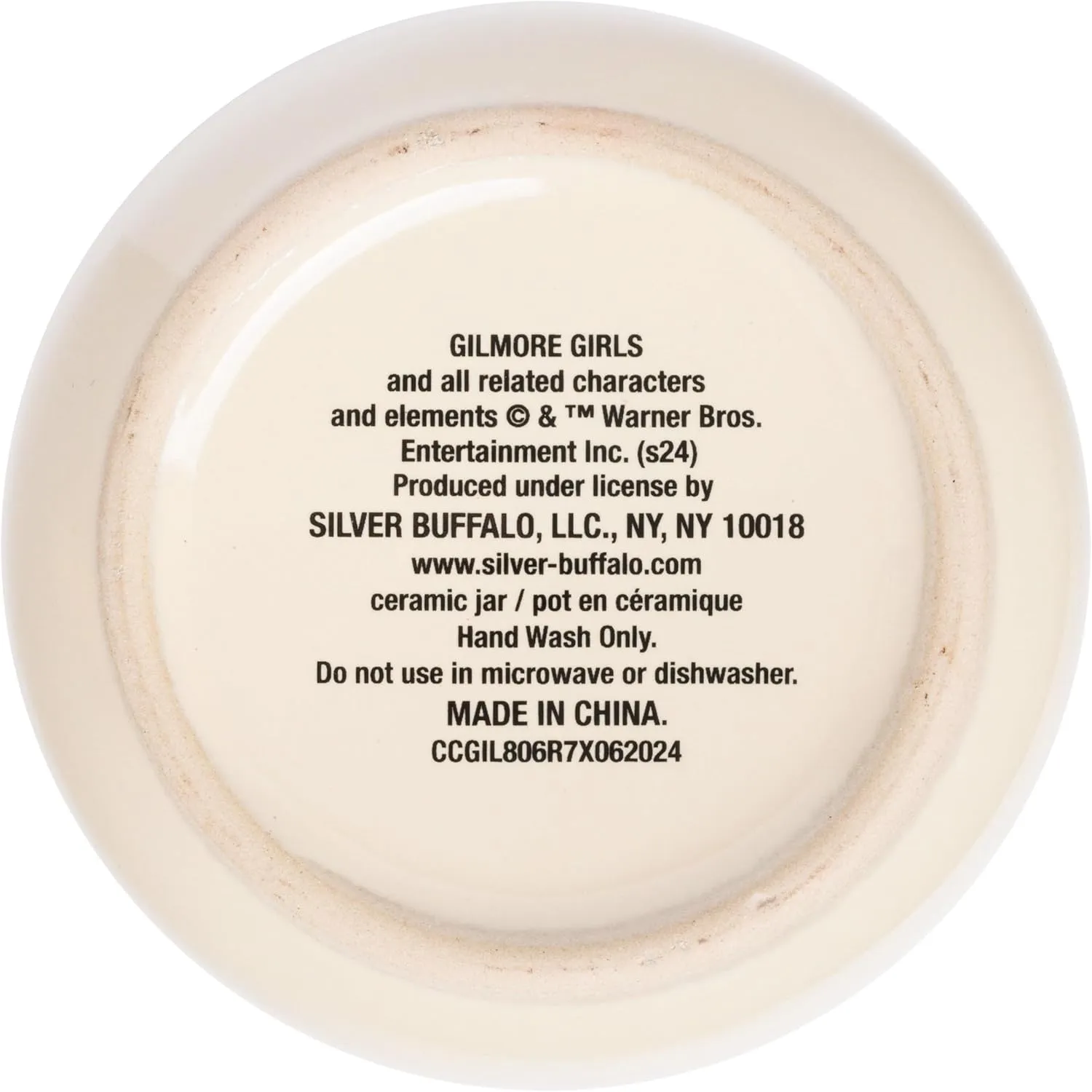 Silver Buffalo Gilmore Girls Luke's Cafe Logo Ceramic Cookie Snack Candy Jar with Airtight Bamboo Lid (Small)