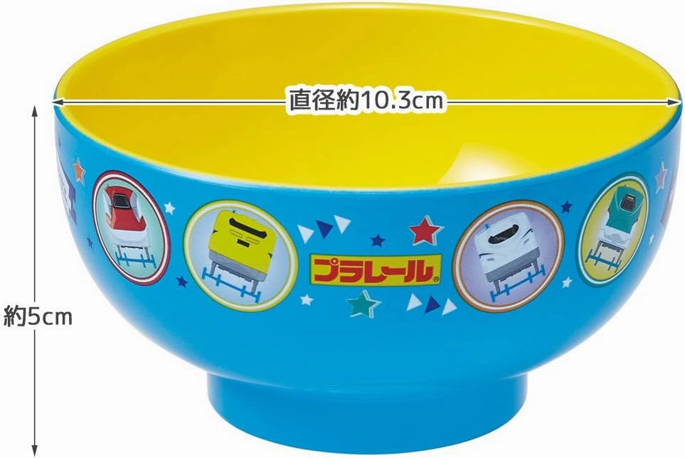 Skater N6 Painted Soup Wan, 8.5 fl oz (250 ml), Microwave, Dishwasher Safe, Plarail Soup Bowl