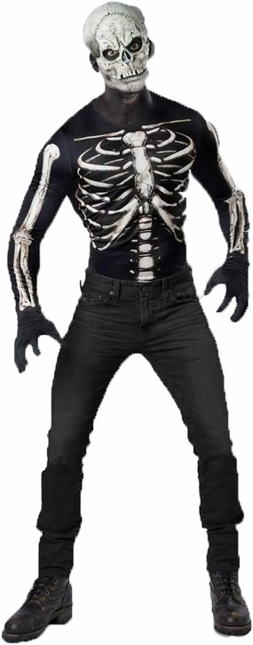 Skeleton Mens Adult Instant Costume Set Medium/Large