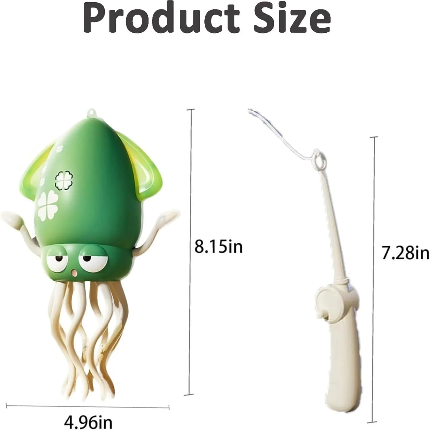Smart Tentacle Explorer, Magic Dancing Octopus Toy, Electric Dancing Octopus Baby Toy, Crazy 8-Leg Auto-Dance Octopus Toys, Automatic Evasion Toys with LED Light and Music (Yellow Fishing Rod)