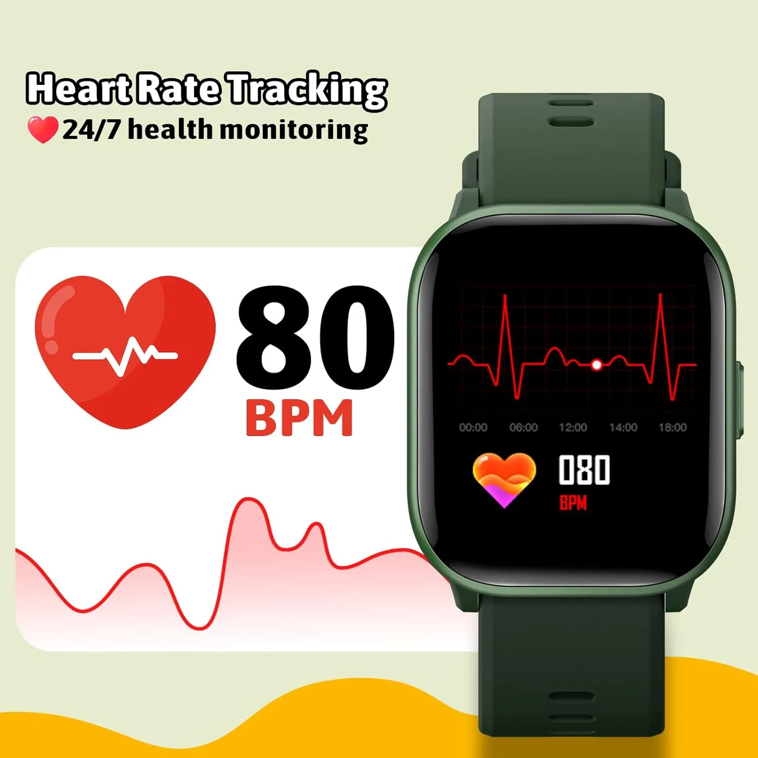 SmartWatch for Kids,Kids Watch Girls Boys Watch with 20 Sport Modes, Pedometer, Sleep Monitor, Kids Sport Watches Birthday Gifts Toy Gift for Girls Boys 6-16 (Green)