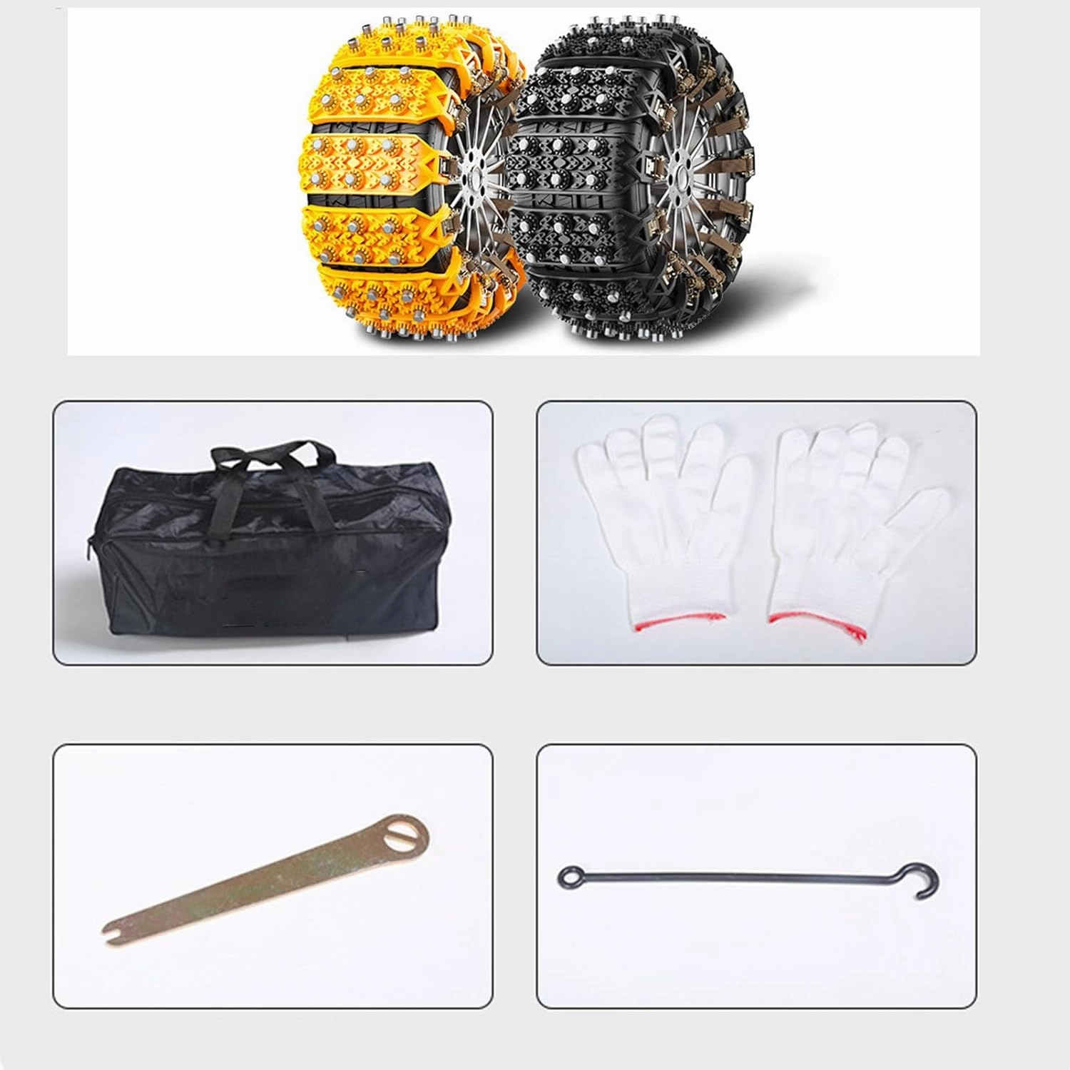 Snow Chains for Car for Smart fortwo/Brabus fortwo C451 A451 Coupé/Cabrio (C 451) 2007-2015 Reusable Tire Chains Winter Tire Wheel Chains Adjustable Emergency Snow Chains,Black-10 pcs
