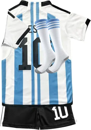Soccer Jerseys Youth Kids Football Training Uniform Sport Fans Shirt Gift Kit Set