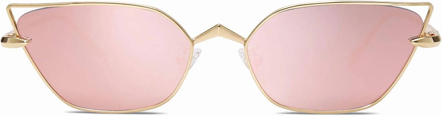 SOJOS Small Cateye Sunglasses Fashion Narrow Fun Trendy Rectangle Sunnies SJ1127