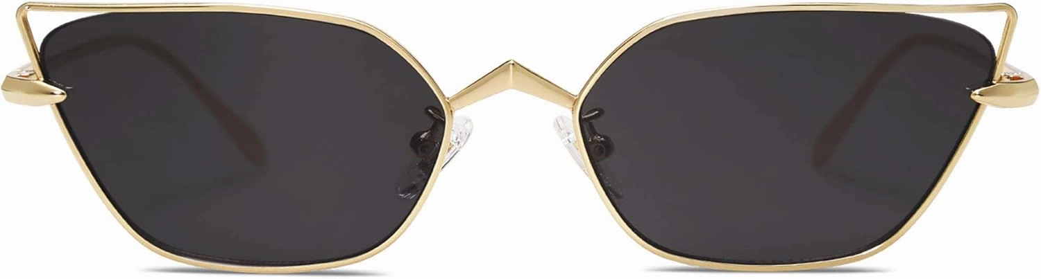 SOJOS Small Cateye Sunglasses Fashion Narrow Fun Trendy Rectangle Sunnies SJ1127