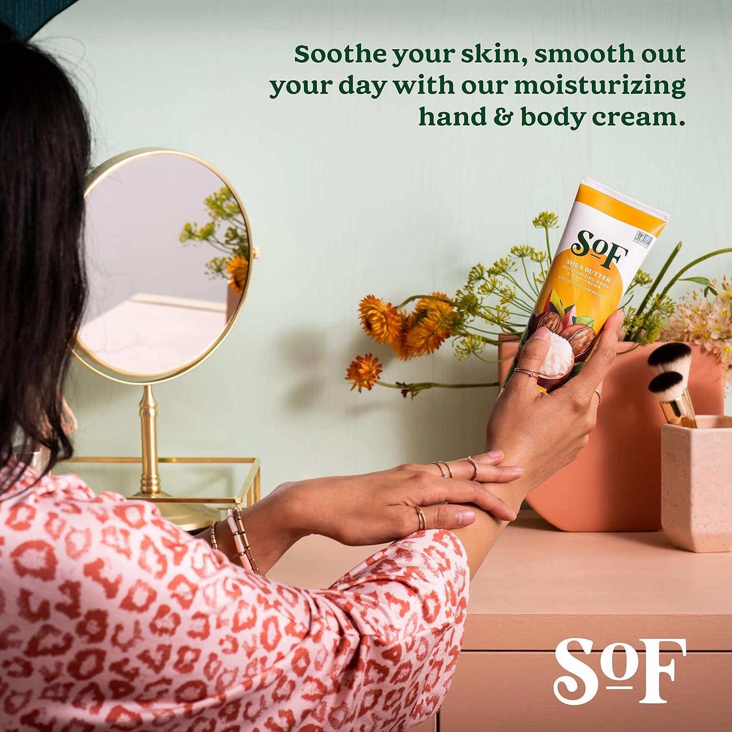 South Of France SoF Moisturizing Hand & Body Cream - With Organic Shea   Cocoa Butter and Sweet Almond Oil,Non GMO & Vegan,Variety Pack, 8 Fl Oz, 4 Pack