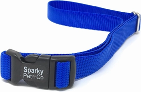 Sparky PetCo Compatible Universal 3/4" Solid Nylon Replacement Straps for Stay & Play, Stubborn Dog,Yard Max Systems (Blue)