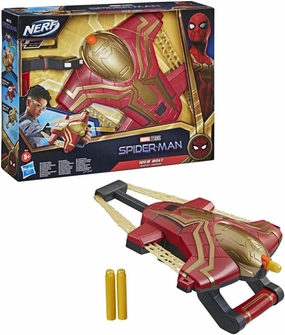Spider-Man Marvel Web Bolt NERF Blaster Toy for Kids, Movie-Inspired Design, Includes 3 Elite Nerf Darts, Ages 5 and Up