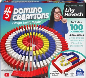 Spin Master Games, Lily Hevesh H5 Domino Creations 100-Piece Dominoes Set, Kids Games, Building Toys, Classic Game, Dominoes for Adults, Ages 5 