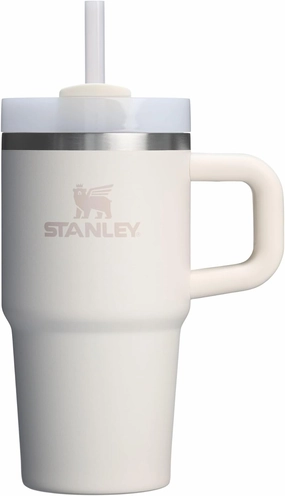 Stanley Quencher H2.0 Tumbler with Handle and Straw 20 oz | Flowstate 3-Position Lid | Cup Holder Compatible for Travel | Insulated Stainless Steel Cup | BPA-Free | Cream 2.0