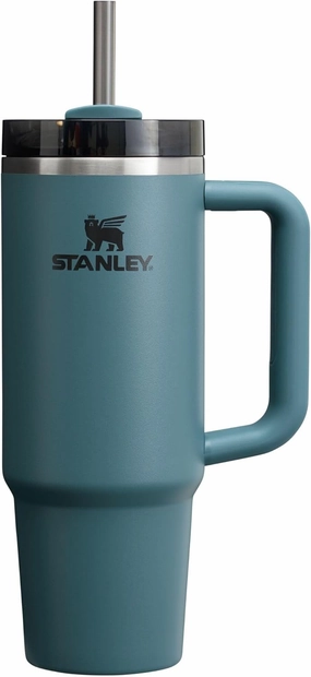 Stanley Quencher H2.0 Tumbler with Handle and Straw 30 oz | Flowstate 3-Position Lid | Cup Holder Compatible for Travel | Insulated Stainless Steel Cup | BPA-Free | Blue Spruce
