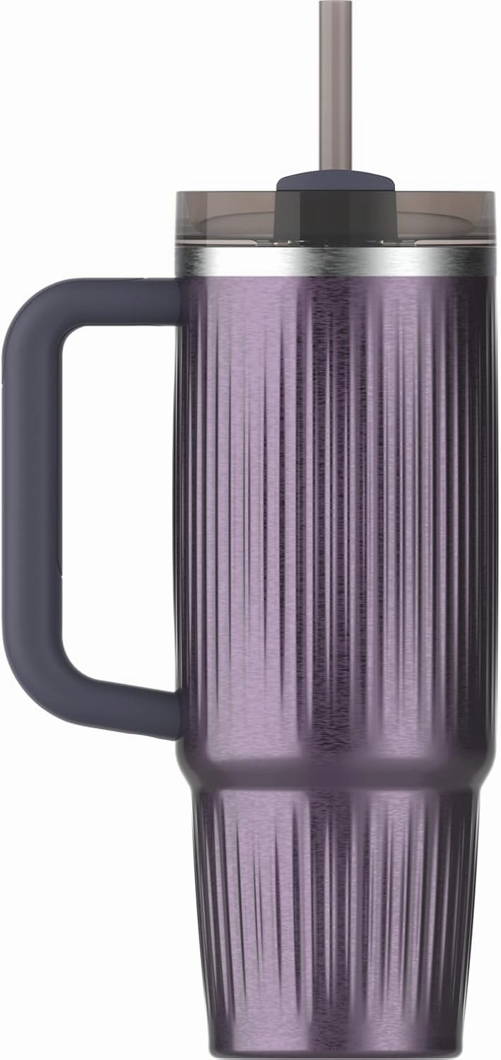 Stanley Quencher H2.0 Tumbler with Handle and Straw 30 oz | Flowstate 3-Position Lid | Cup Holder Compatible for Travel | Insulated Stainless Steel Cup | BPA-Free | Fluted Wisteria Shine