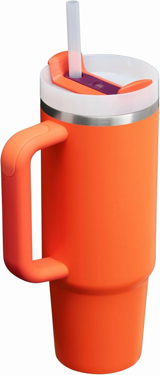 Stanley Quencher H2.0 Tumbler with Handle and Straw 30 oz | Flowstate 3-Position Lid | Cup Holder Compatible for Travel | Insulated Stainless Steel Cup | BPA-Free | Tigerlily Plum