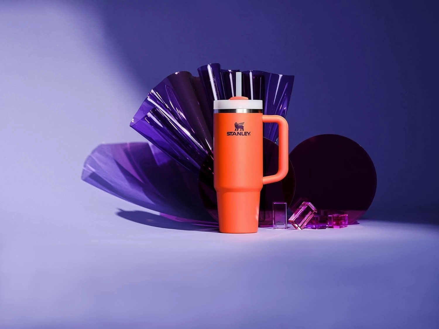 Stanley Quencher H2.0 Tumbler with Handle and Straw 30 oz | Flowstate 3-Position Lid | Cup Holder Compatible for Travel | Insulated Stainless Steel Cup | BPA-Free | Tigerlily Plum