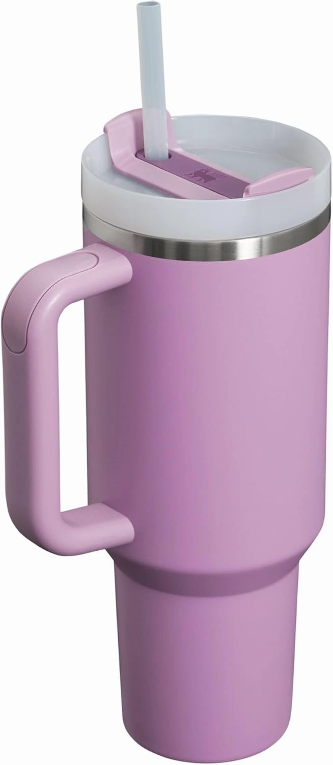 Stanley Quencher H2.0 Tumbler with Handle and Straw 40 oz | Flowstate 3-Position Lid | Cup Holder Compatible for Travel | Insulated Stainless Steel Cup | BPA-Free | Lilac