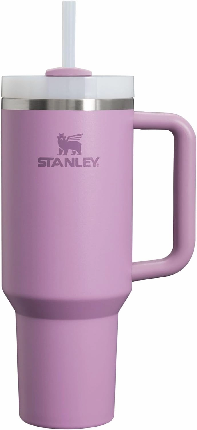 Stanley Quencher H2.0 Tumbler with Handle and Straw 40 oz | Flowstate 3-Position Lid | Cup Holder Compatible for Travel | Insulated Stainless Steel Cup | BPA-Free | Lilac