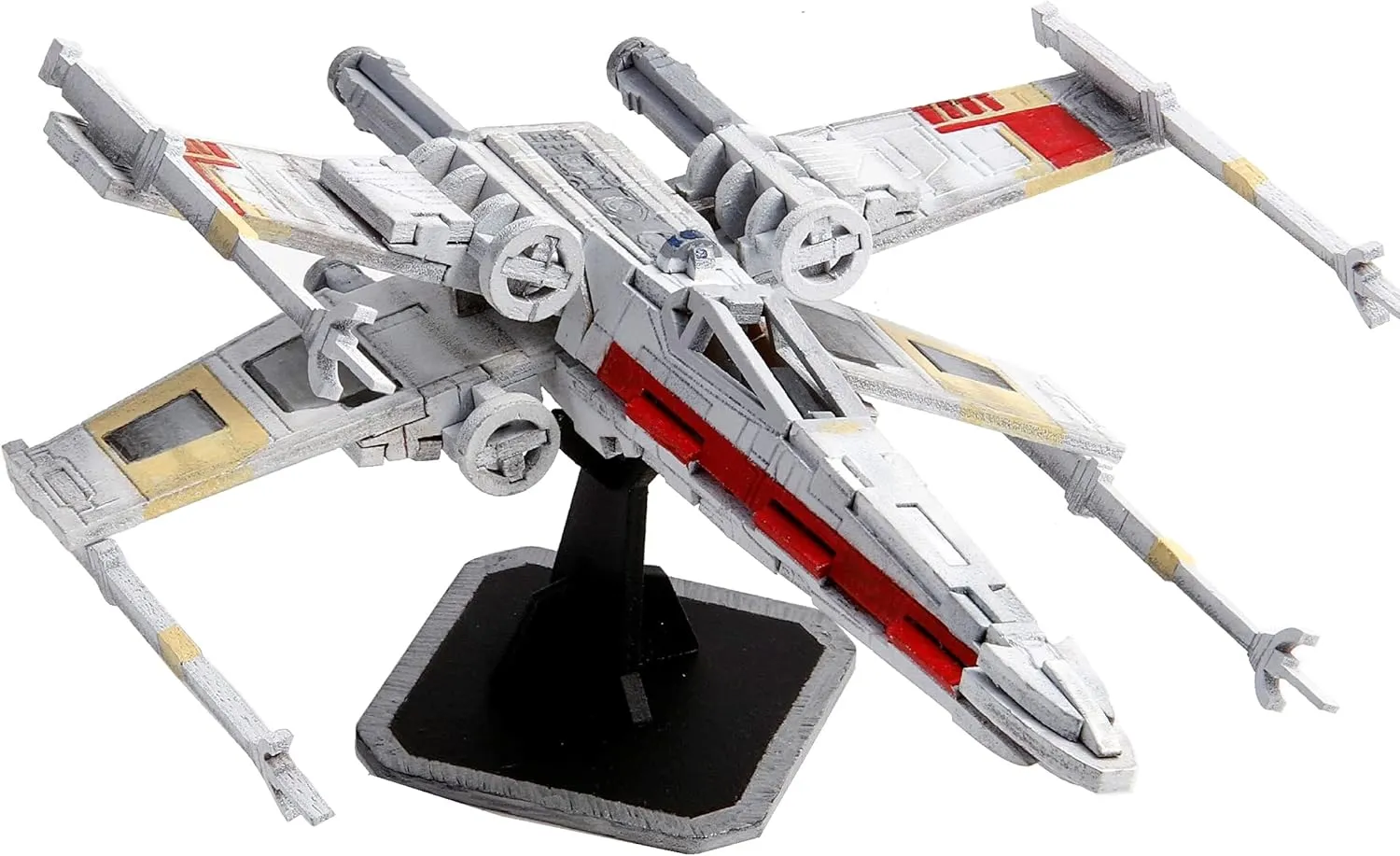 Star Wars X-Wing 3D Wood Puzzle & Model Figure Kit (73 Pcs) - Build & Paint Your Own 3-D Movie Replica Toy, No Glue Required - Officially Licensed - Gift for Kids, Teens, Adults, Father's Day