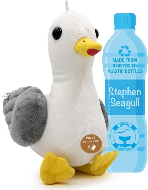 Stephen Seagull - 12" Plush Toy w/Authentic Animal Sounds, Donation Made w/Purchase, Stuffed Animal for Kids Babies & Toddlers