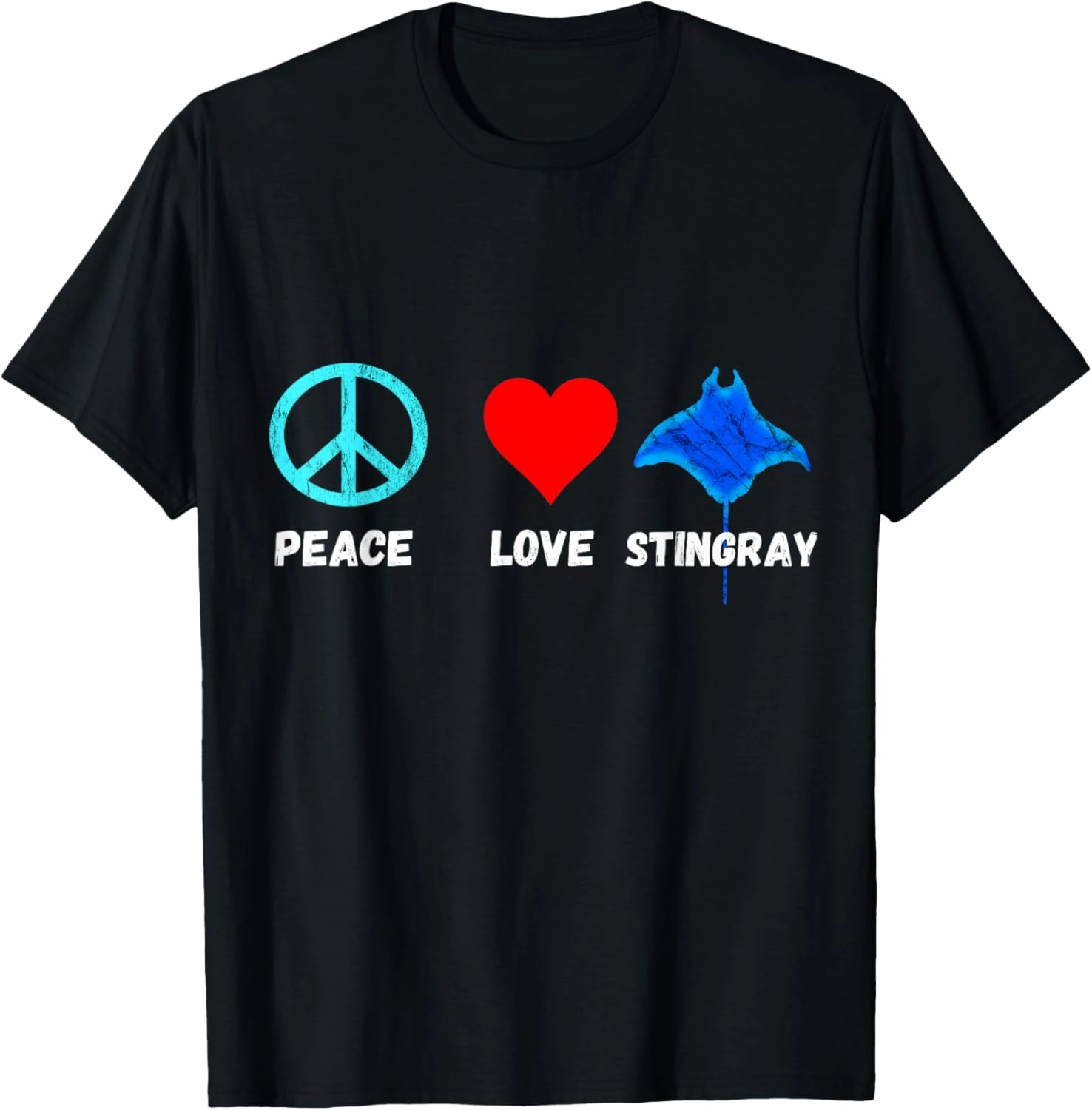 Stingray Peace Love Manta Ray Sea Life Water Animals T-Shirt T-Shirt