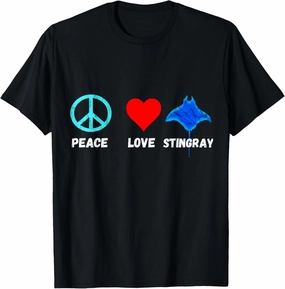 Stingray Peace Love Manta Ray Sea Life Water Animals T-Shirt T-Shirt
