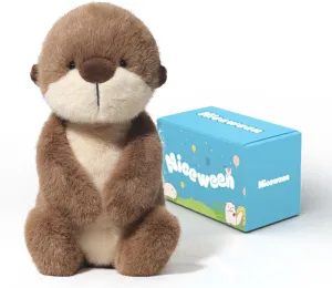 Stuffed Animals Adorable Sea Otter Plush Toys 14.2 inches Soft and Comfort Sea Otter Plush Toy Gift for Kids, Brown/White