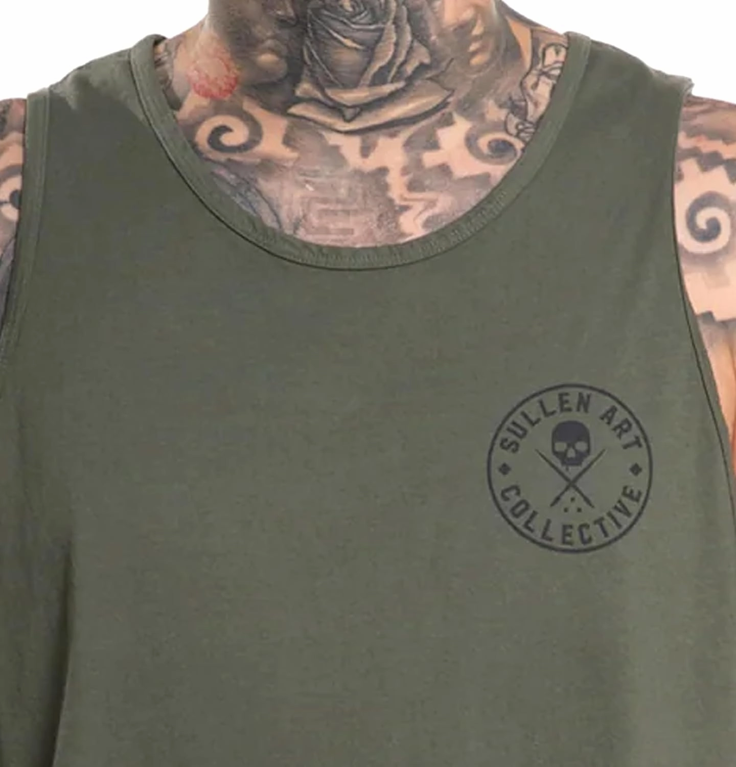 Sullen Men's Ever Tattoo Lifestyle Graphic Art Classic Logo Badge Premium Sleeveless Tank Top