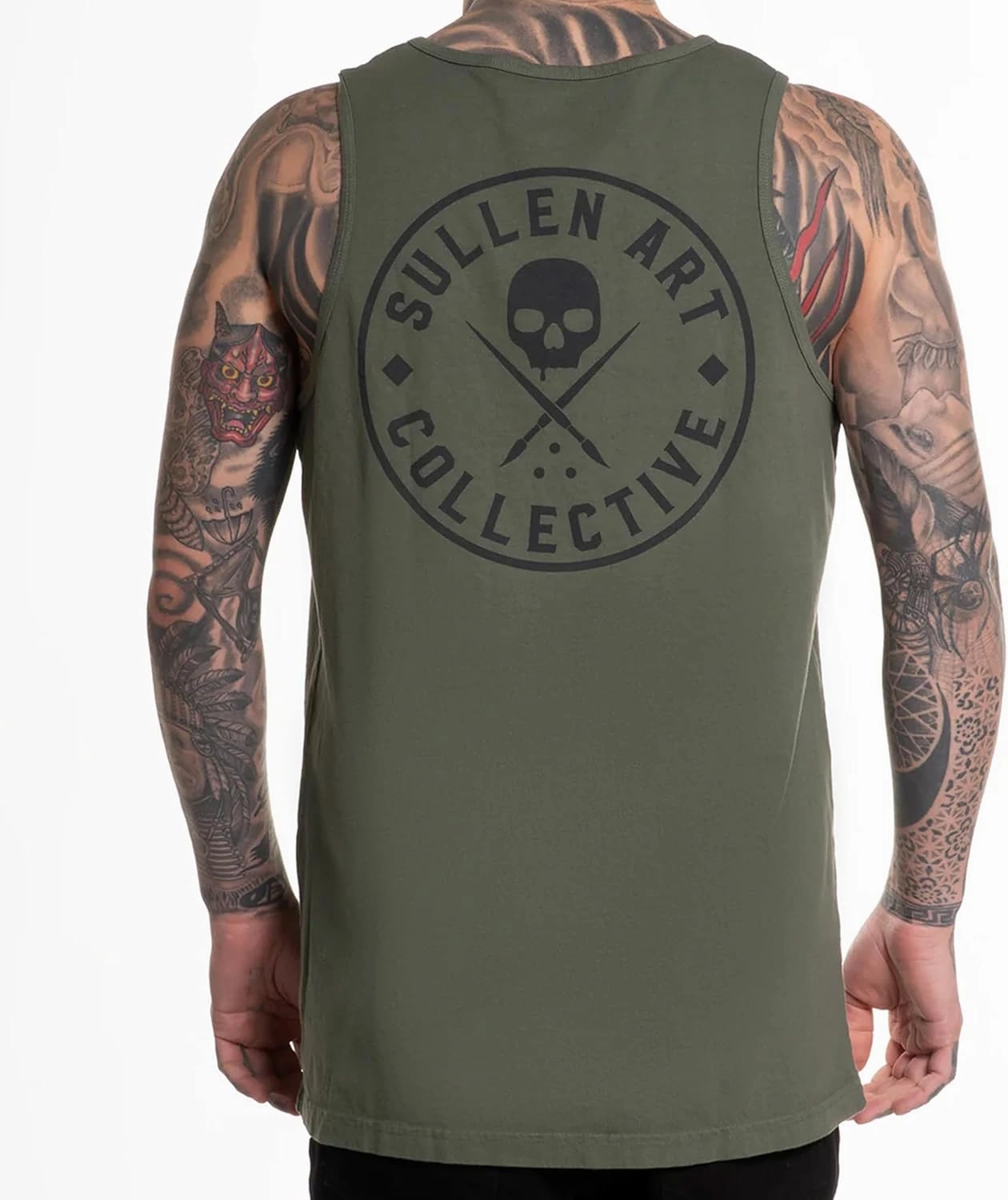 Sullen Men's Ever Tattoo Lifestyle Graphic Art Classic Logo Badge Premium Sleeveless Tank Top