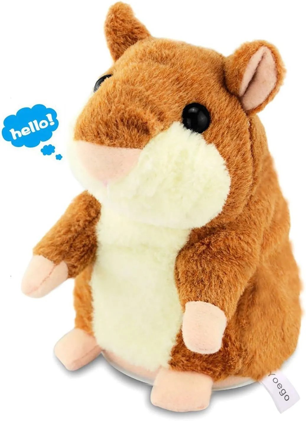 Talking Hamster Repeats What You Say Interactive Stuffed Plush Animal Talking Toy,Perfect Toy Gifts for Boys Girls Age 3  (Brown)