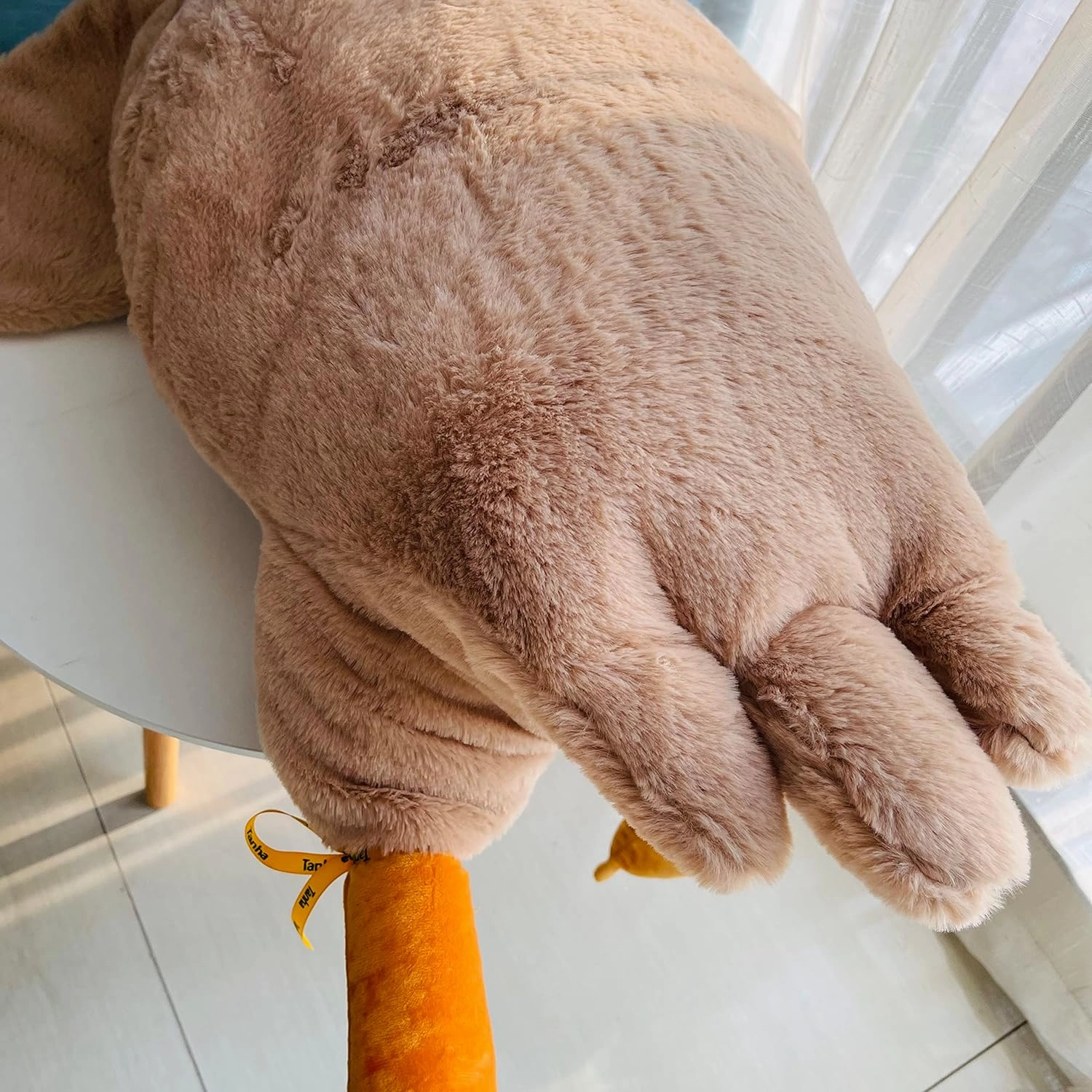 Tanha Goose Plush, Soft Large Goose Stuffed Animal, Cute Stuffed Goose, Brown Duck Plush Gift for Girlfriend, Kids or Best Friend（51inch, 130cm）