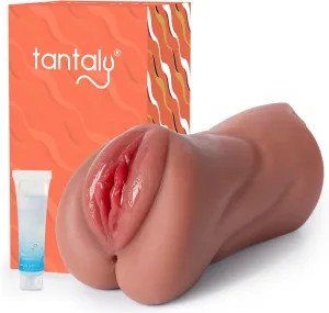 TANTALY 1.45LB 3 in 1 Male Masturbator, Pocket Pussy Sex Toys for Men with Sexy Mouth, Realistic Vagina and Tight Anus, Adult Sex Doll for Male Grace Wheat