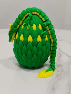 TBOLINE 3D Printed Dragon Eggs with Articulated Dragon Inside,Crystal Dragons Figures Toys,Surprise Dinosaur Eggs,Office Desk Decor,DND Gifts,Desk Toys for Kids Adult (Shenron)