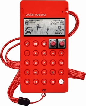 teenage engineering CA-X silicon pro-case for pocket operators with built-in battery protection and anti-slip feet (red)
