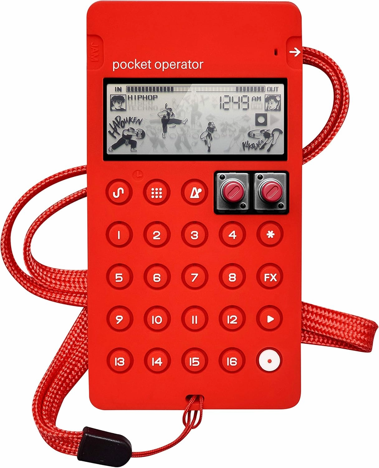 teenage engineering CA-X silicon pro-case for pocket operators with built-in battery protection and anti-slip feet (red)