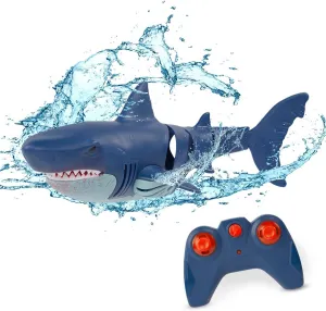 Terra by Battat – Remote Control Shark – Bath & Pool Shark Toy – Water Toys – Electronic Great White – 6 Years   – Great White
