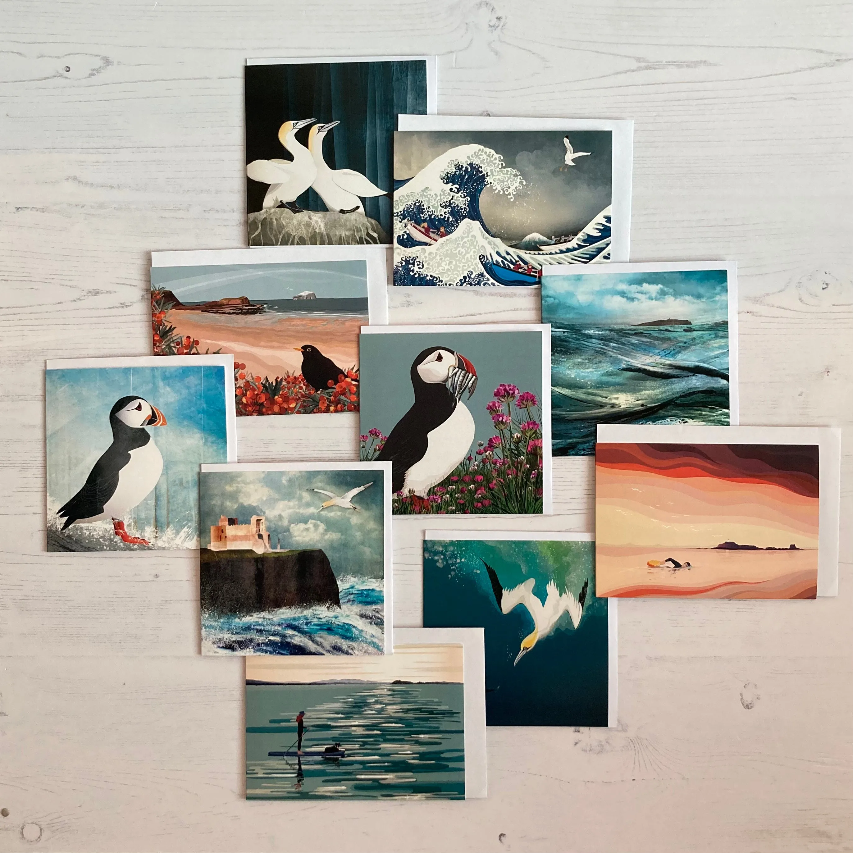 The Great Wave Off North Berwick Greetings Card