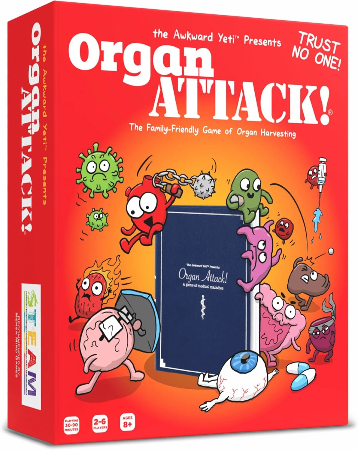 The Awkward Yeti Organ Attack! Card Game, A Family Fun Game for Kids and Adults - Funny Playing Cards for GameNights with Family of Kids and Teens | Ages 8 