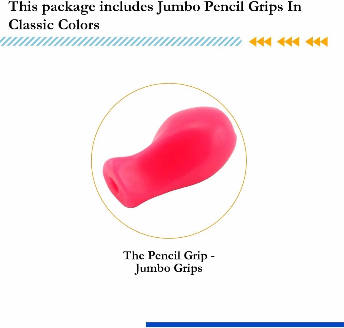 The Pencil Grip JUMBO Gripper Ergonomic Writing Aid, 12 Count Classic Colors (TPG-11412)