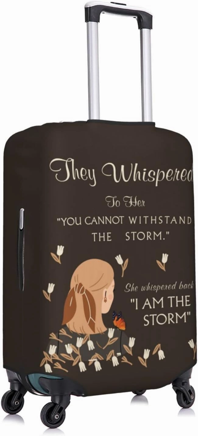 They Whispered To Her You Cannot Withstand The Storm Boho Positive Motivational Uplifting Encouragement Gift For Women Teens BFF Inspirational Quote Luggage Cover Protector