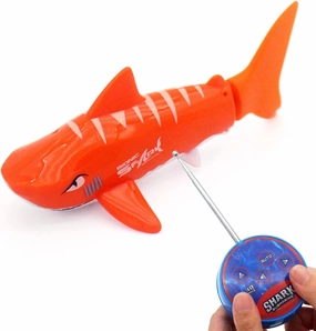 Tipmant Cute RC Shark Mini Radio Remote Control Fish Boat Submarine Electric Realistic Animal Toy for Swimming Pool Water Tank Kids Birthday Gifts (Red)