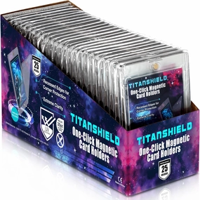 TitanShield 35PT One Click Magnetic Trading Card Holder (Pack of 25)