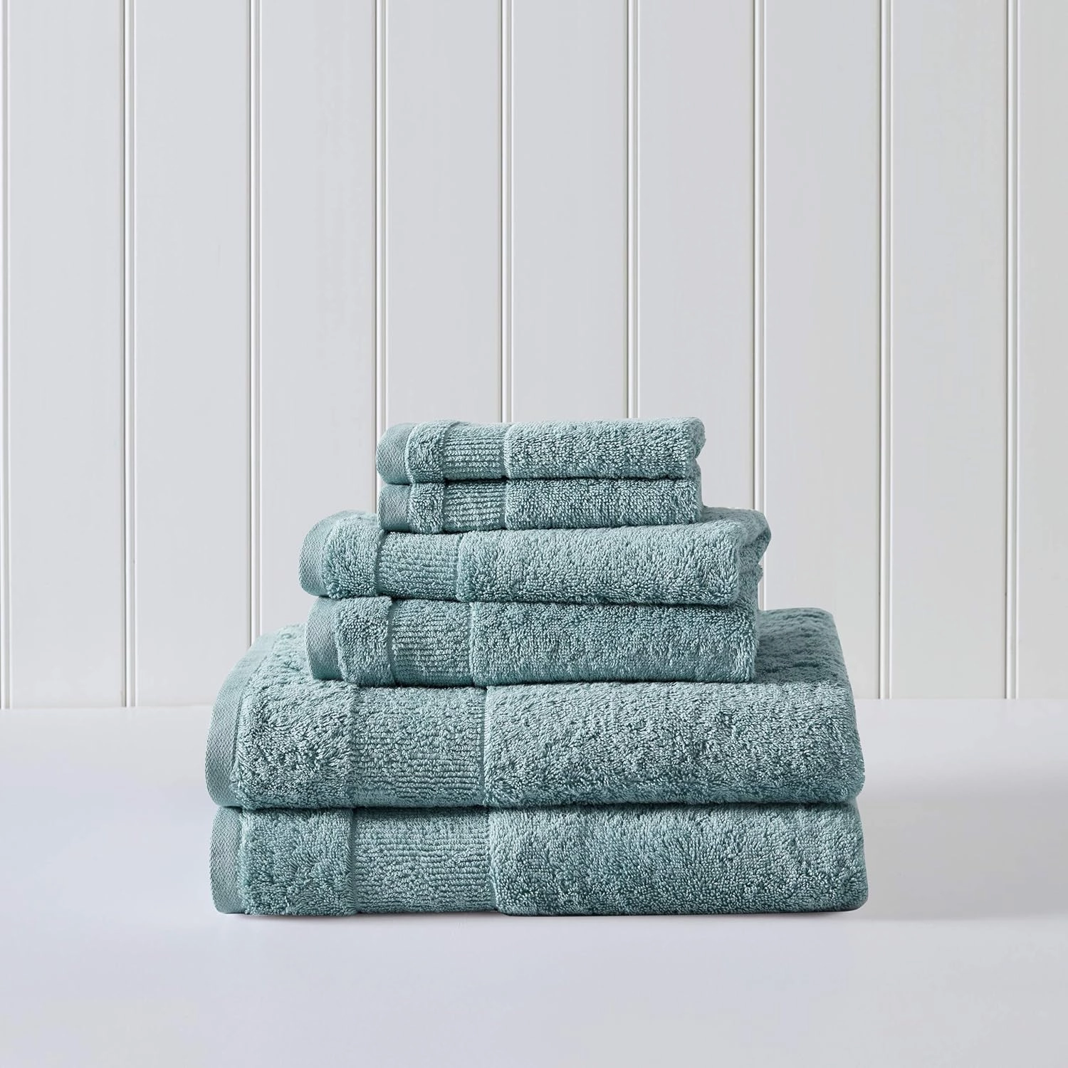 Tommy Bahama - Bath Towels, Absorbent & Fade Resistant Bathroom Essentials, Oeko-Tex Certified (Island Retreat Turquoise, 6-Piece)